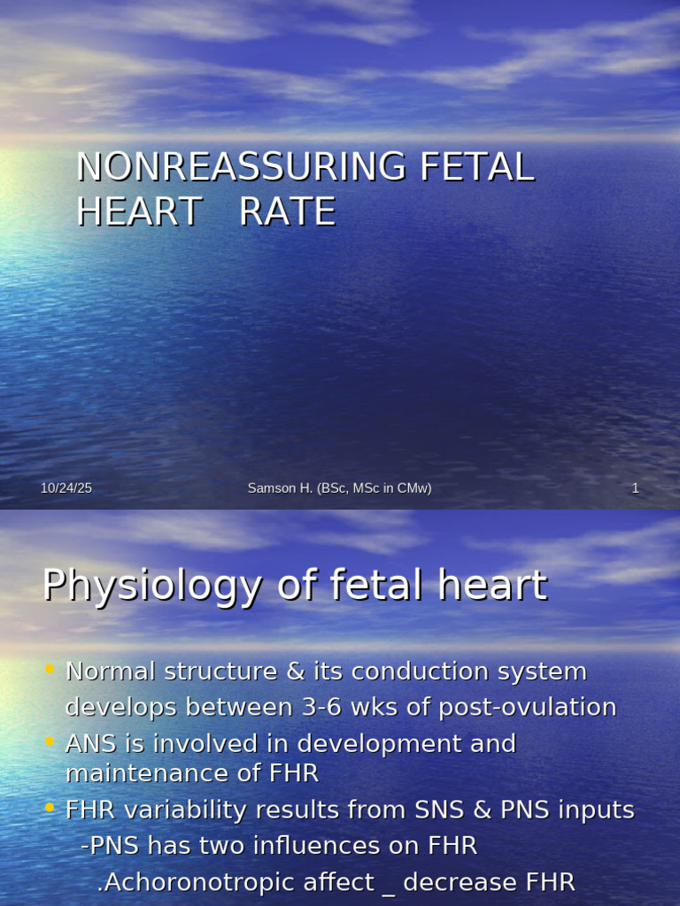 Understanding Non-Reassuring Fetal Heart Rate | PDF | Heart Rate ...