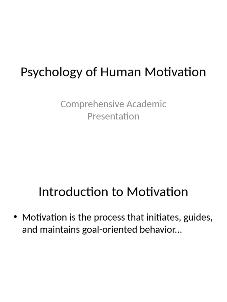 Understanding Human Motivation Theories | PDF