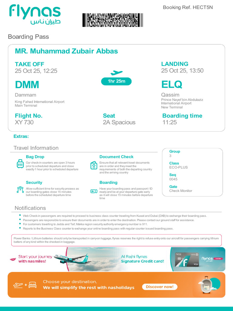 Flynas Web Check-in and Travel Guidelines | PDF | Aviation
