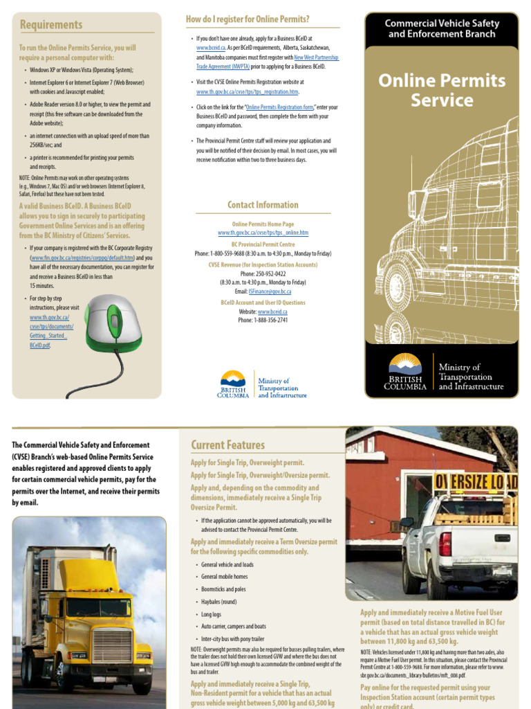 BC Online Permits Service Guide | PDF | Internet Explorer | Computing