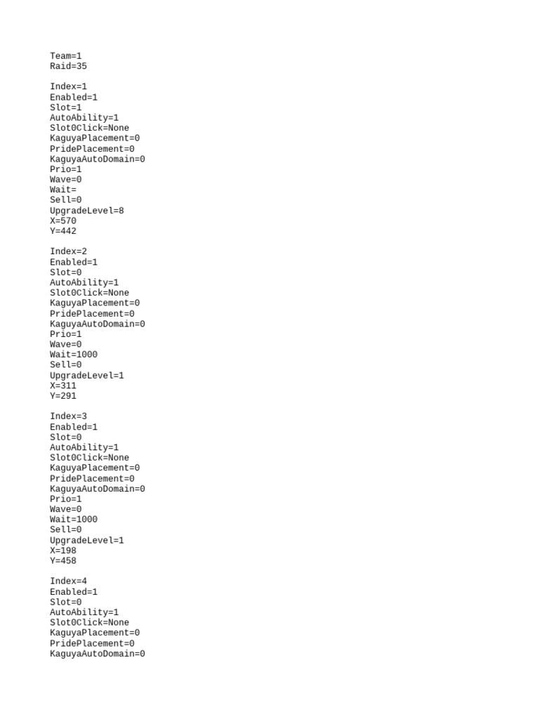 Kaguya AutoAbility Configuration Data | PDF