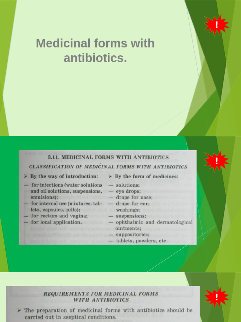 9 - Medicinal Forms With Antibiotics. | PDF | Products Of Chemical ...