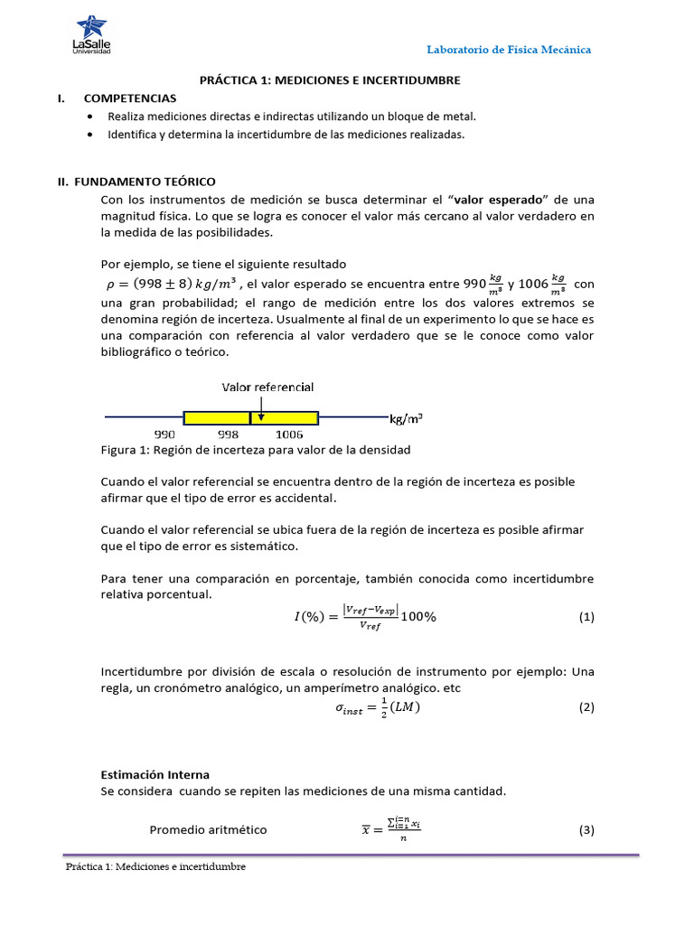Mediciones e Incertidumbre en Física | PDF | Medición | Incertidumbre
