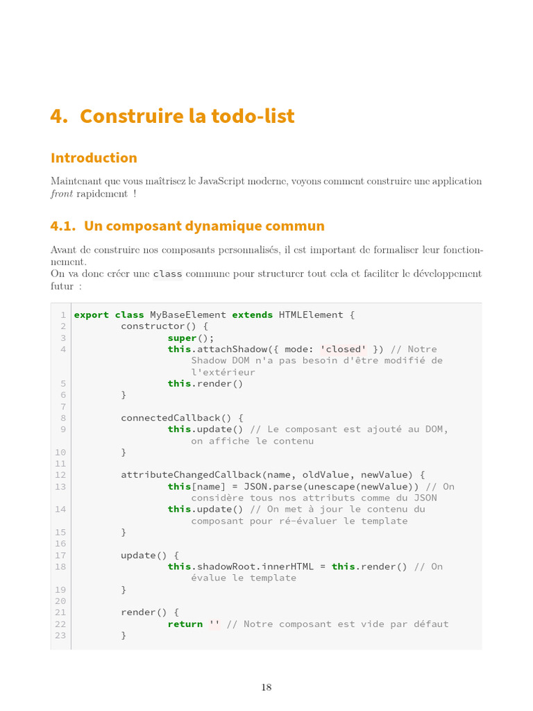 Construire une Todo-list en JavaScript | PDF | Programmation orientée ...