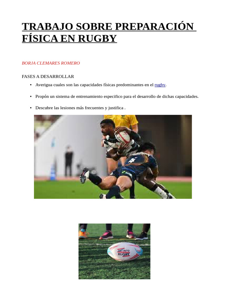 Entrenamiento Físico para Rugby | PDF | Corriendo | Entrenamiento de fuerza