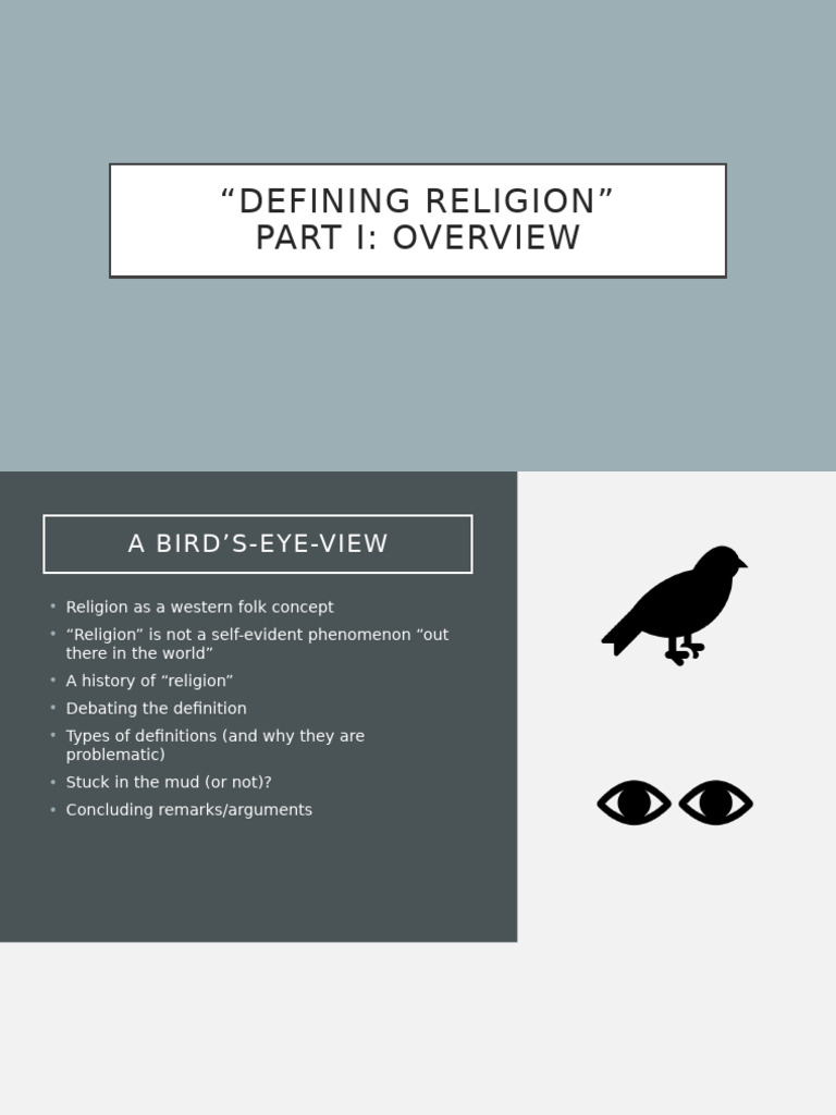 Defining Religion - Part I Overview | PDF