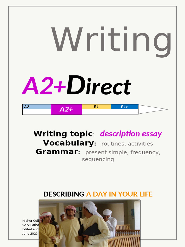A2+ Writing - Description - Day-2 | PDF | Adverb | Lunch
