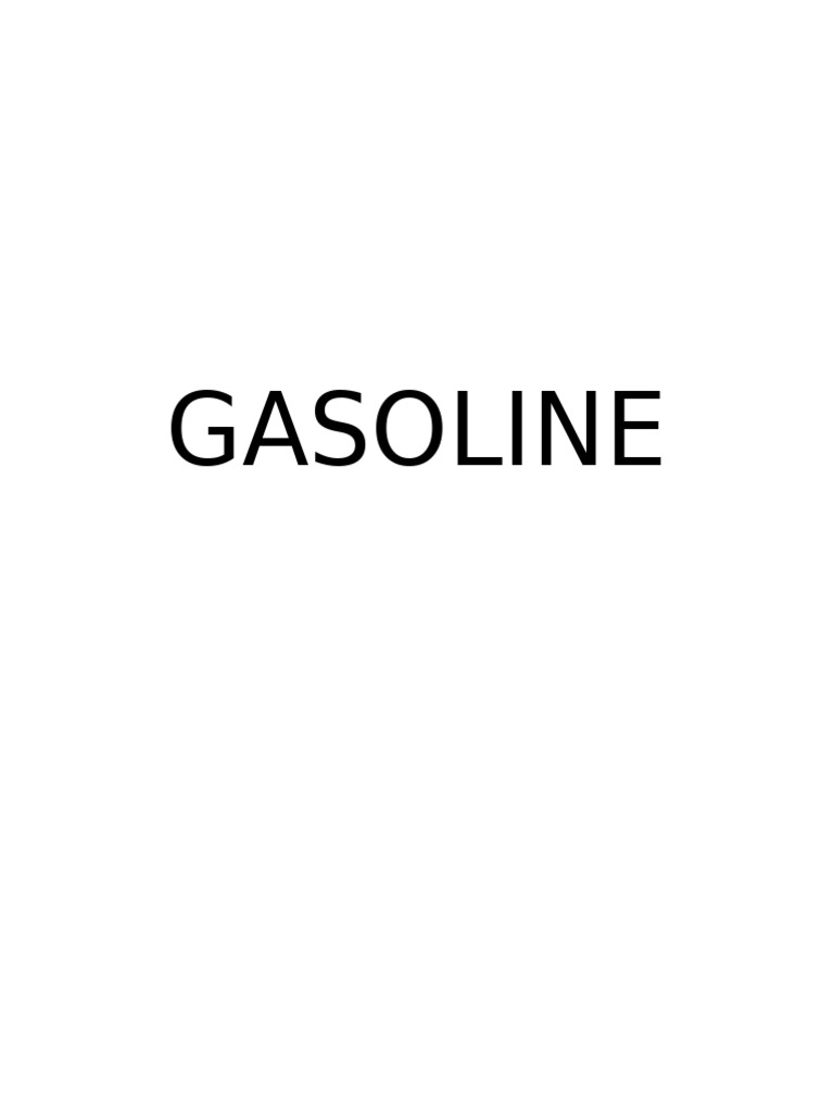 Gasoline | PDF