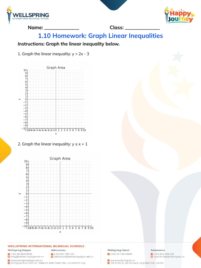 MATH G8U1GraphingSystemsOfLinearInequalities2 HW | PDF