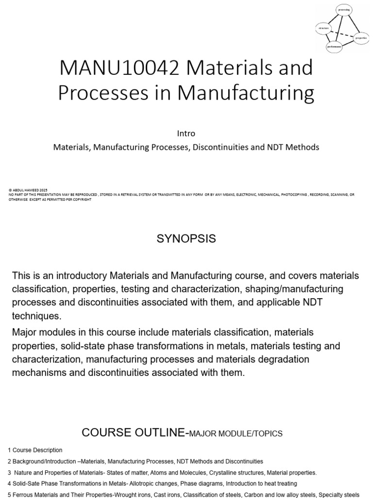 Materials and Manufacturing Overview | PDF | Composite Material ...