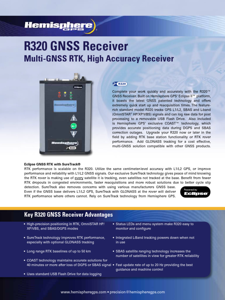 R320 GNSS Receiver: High-Precision RTK | PDF | Global Positioning ...
