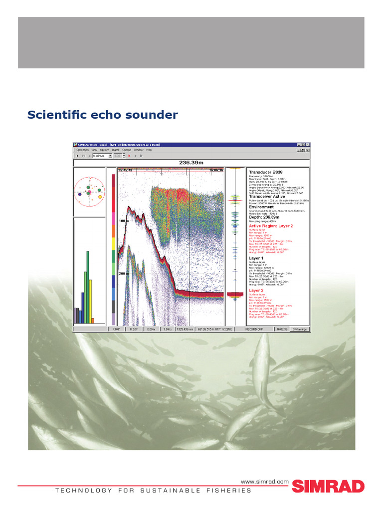 Simrad EK60 Echo Sounder Manual | PDF | Menu (Computing) | Medical ...