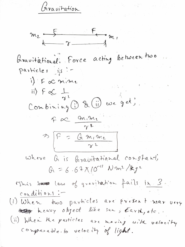 Gravitation Part 1 | PDF