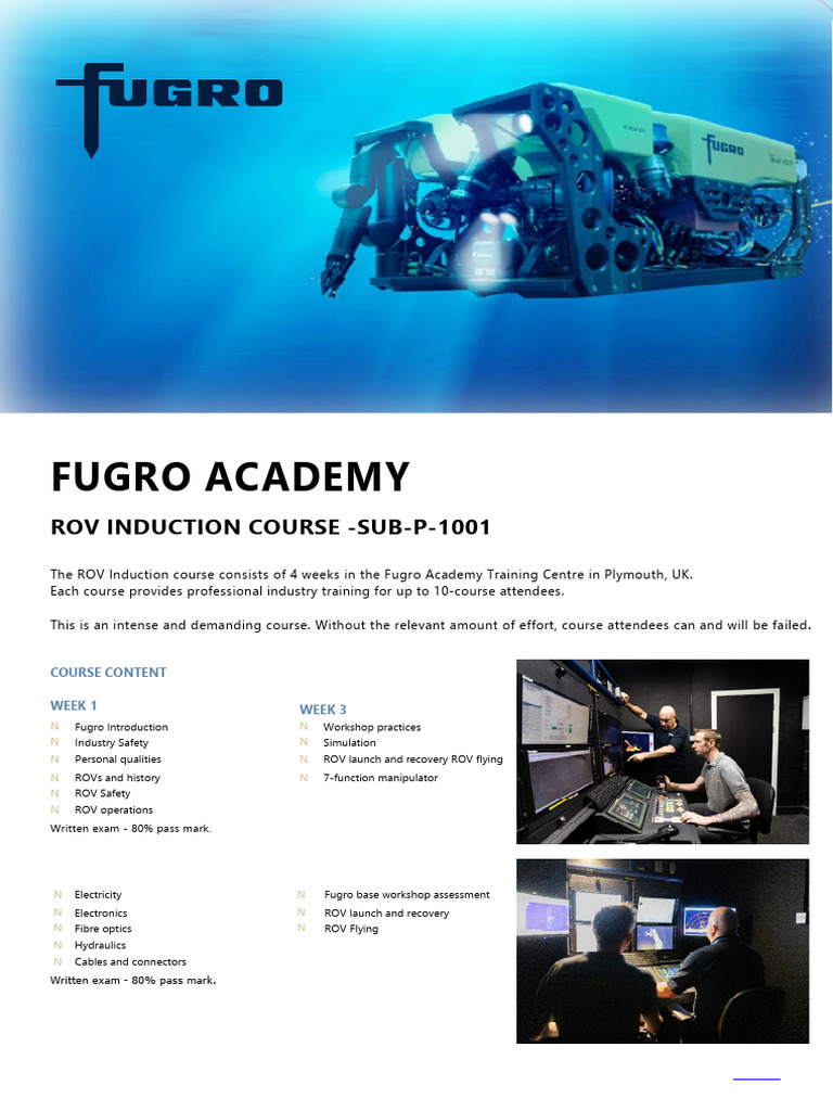 ROV Induction Course at Fugro Academy | PDF