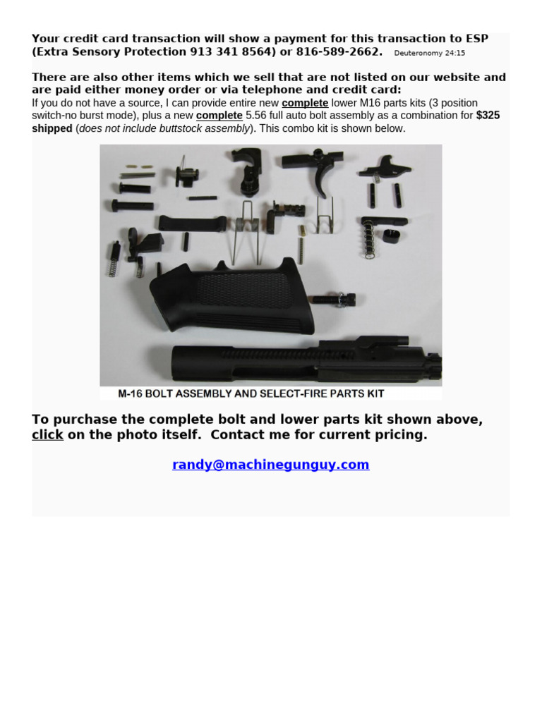 M16 Conversion Jig Instructions | PDF | Trigger (Firearms) | Screw