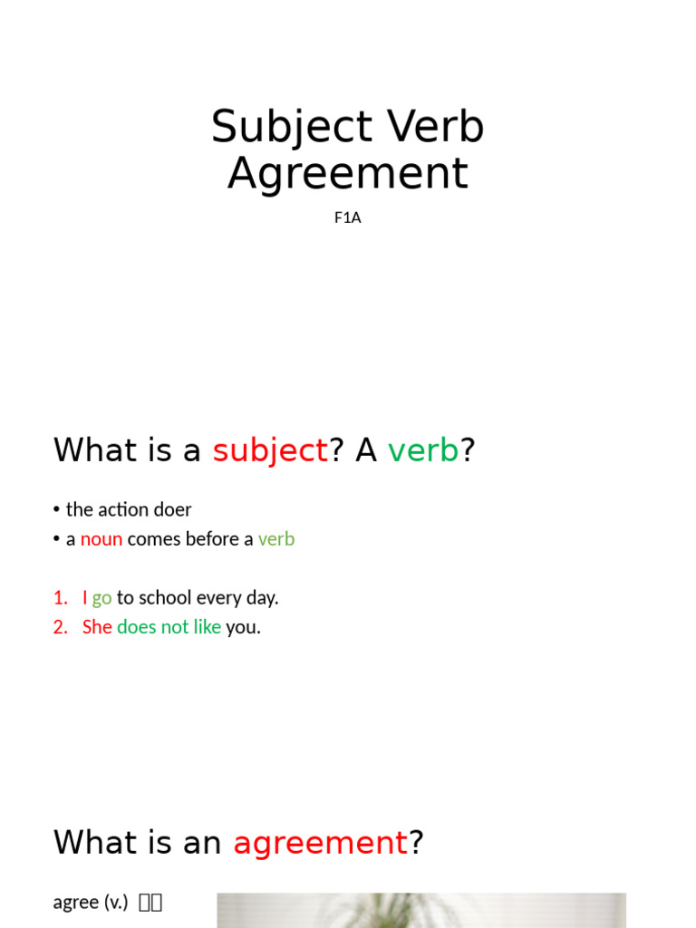 Subject-Verb Agreement Explained | PDF | Grammatical Number | Subject ...