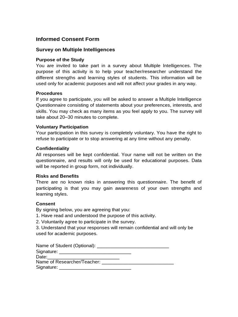 Informed Consent Form | PDF