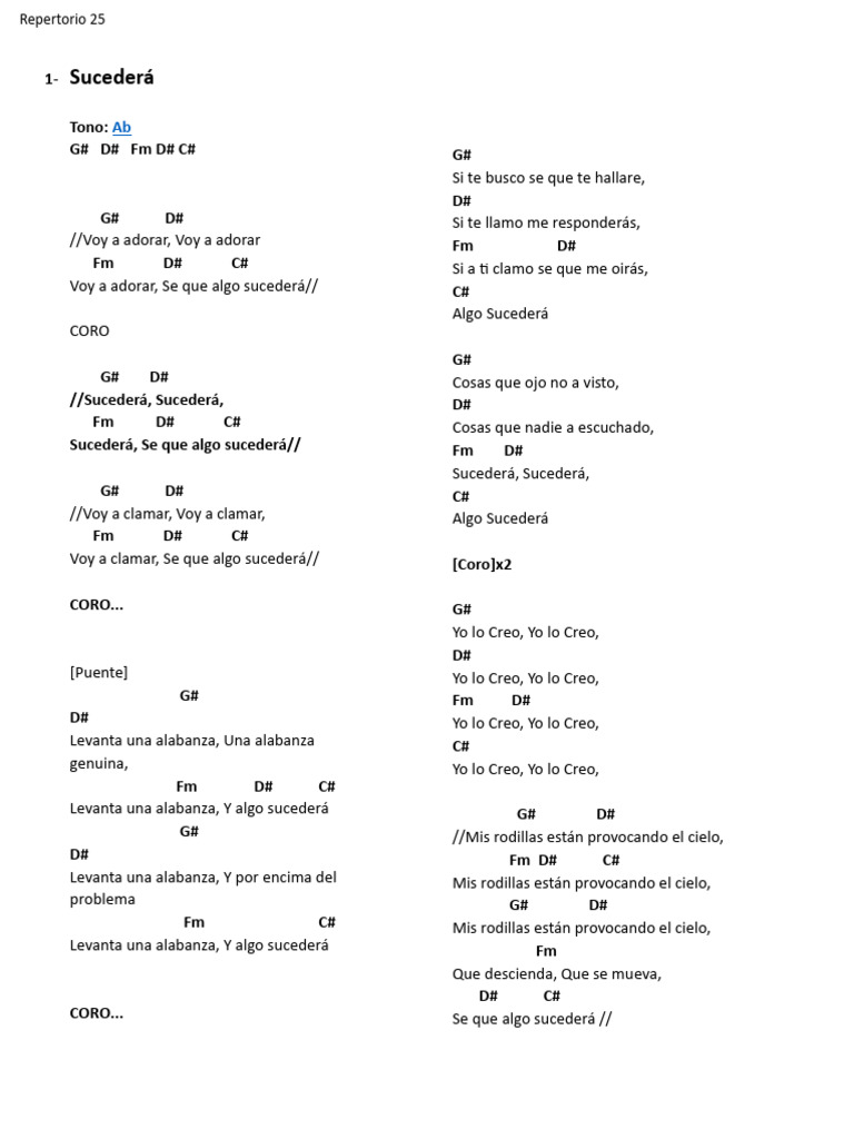 Letras de Adoración y Alabanza | PDF