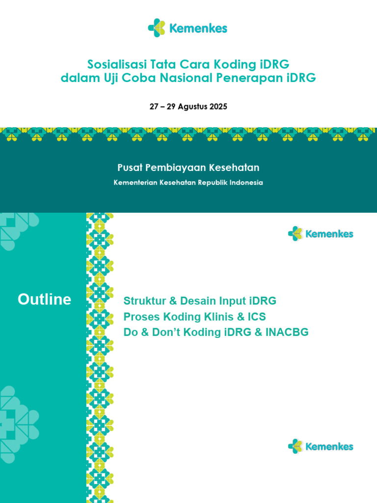 Sosialisasi Koding iDRG 2025 | PDF