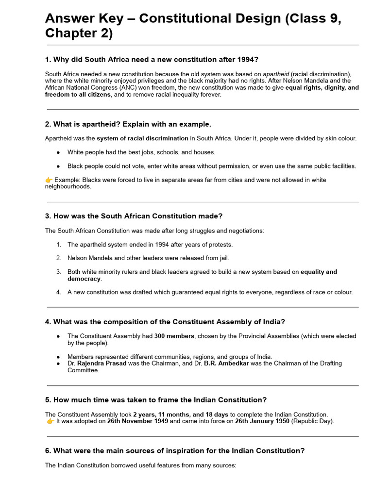 South Africa and India's Constitutional Design | PDF | Legal Documents ...