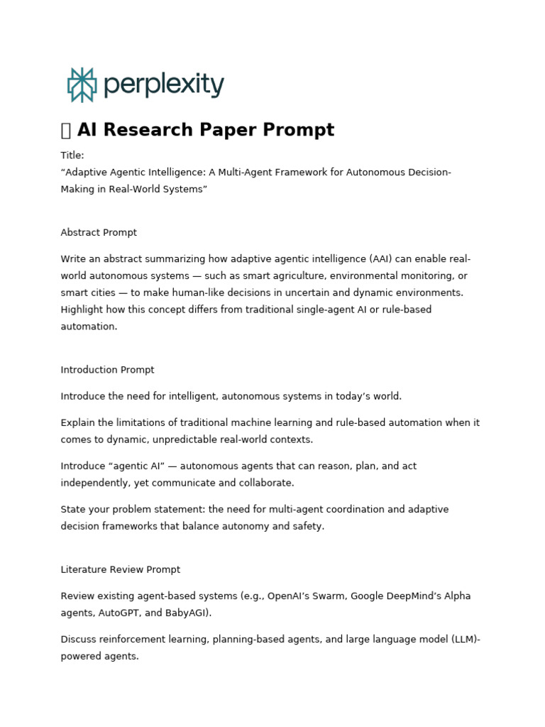 Adaptive Agentic Intelligence Framework | PDF | Artificial Intelligence ...
