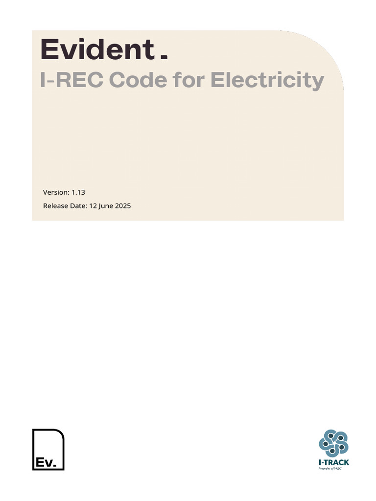 I-REC Code for Electricity Overview | PDF | Copyright | Mediation