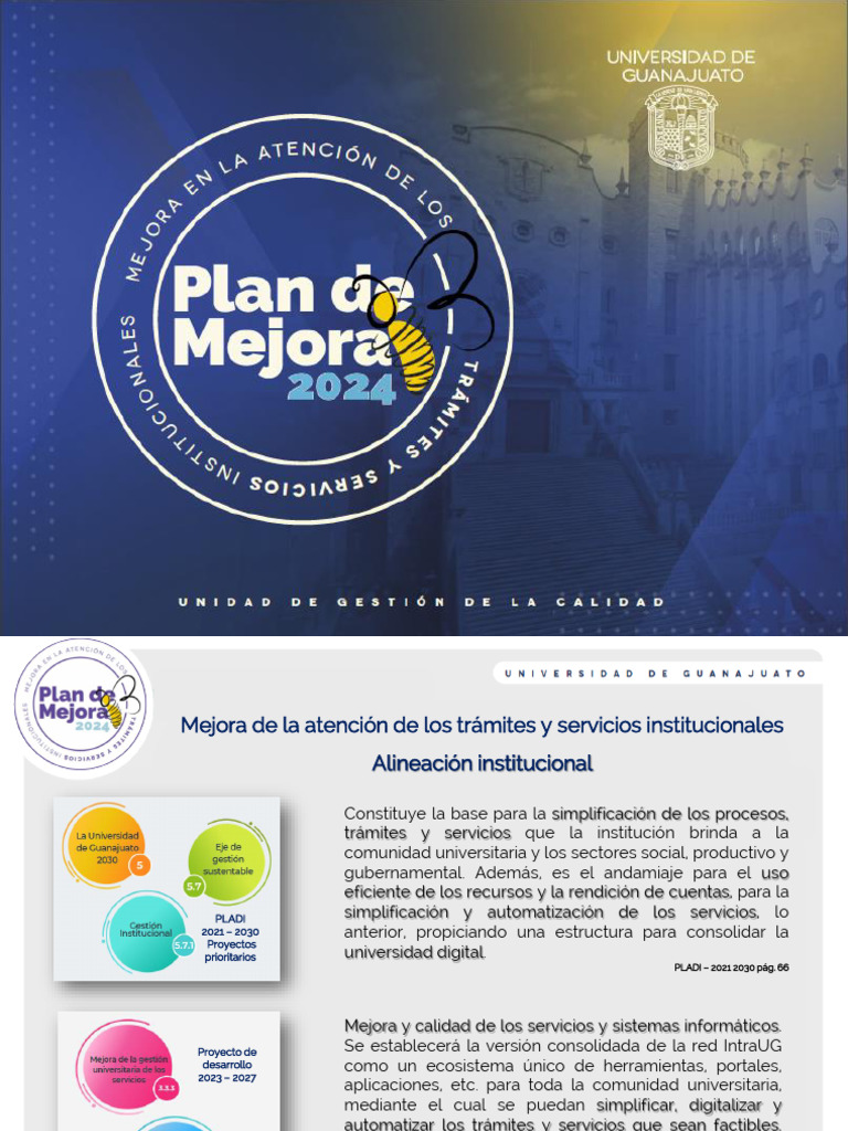 Plan de Mejora 2024 | PDF | Sistema de manejo de calidad