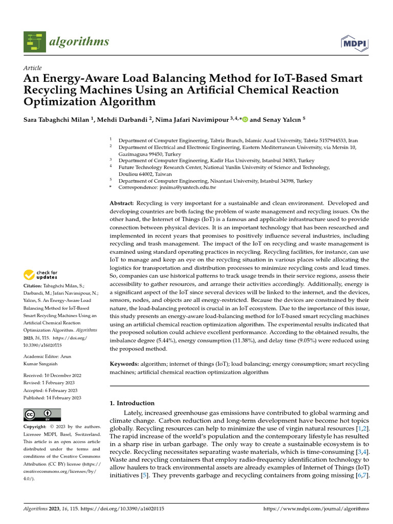 Algorithms | PDF | Internet Of Things | Load Balancing (Computing)