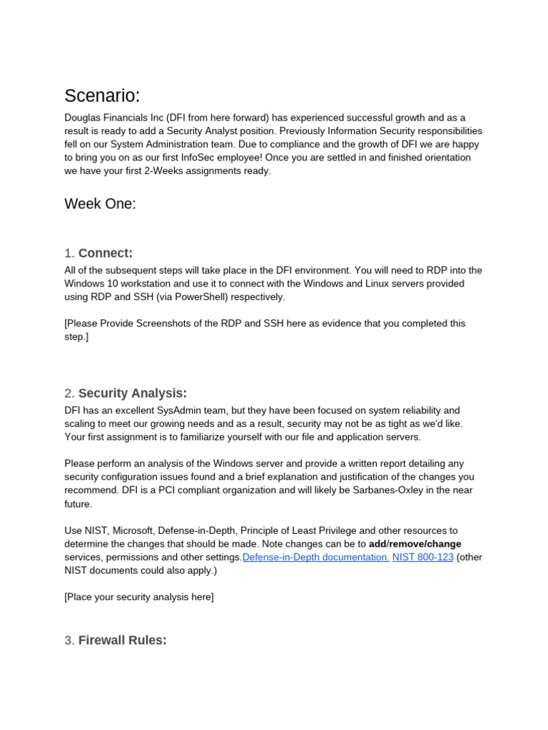 Monitoring and Securing The Dfi Environment Template | PDF | Directory ...