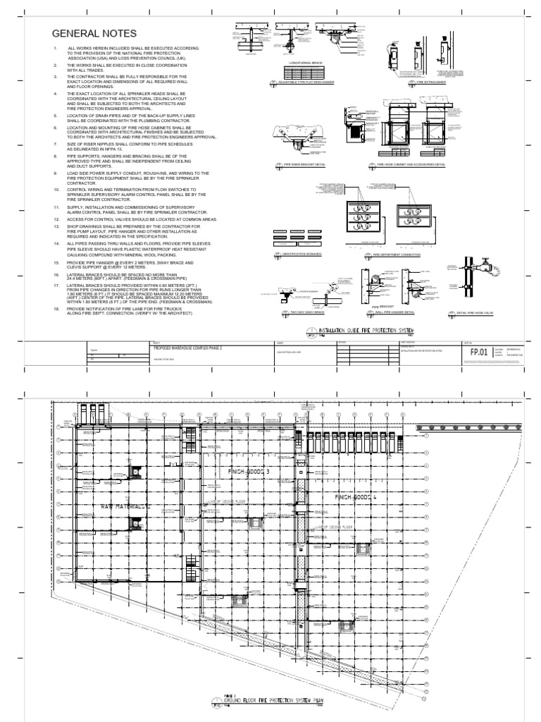 Asahi Taytay Fire Protection Plans | PDF | Building Materials ...
