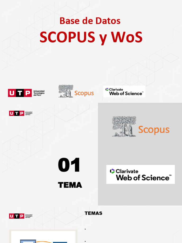 Capacitación en SCOPUS y WoS 2025-1 | PDF