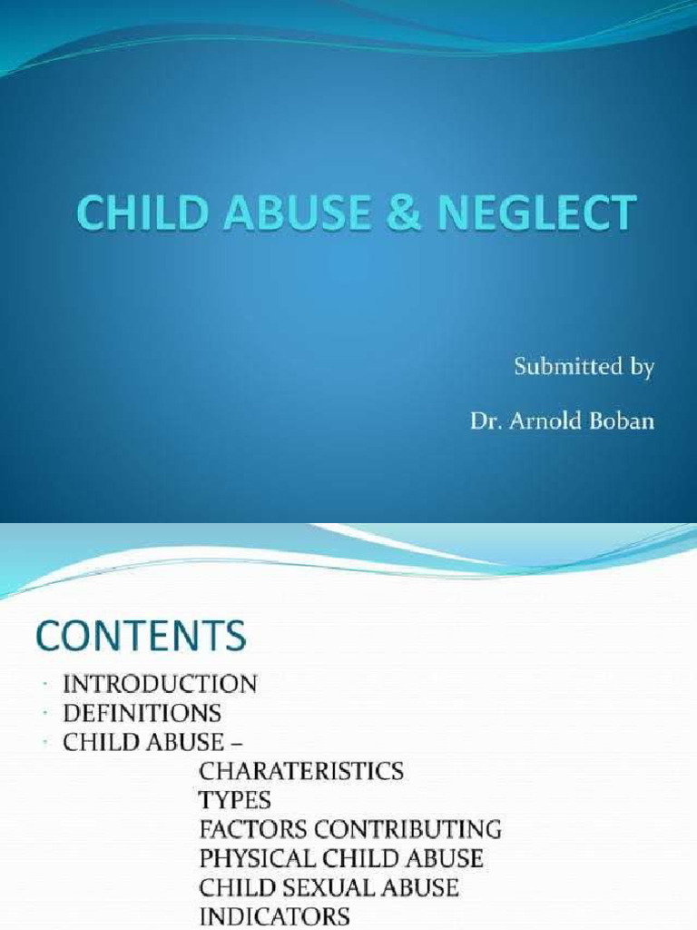 Child Abuse and Neglect Pedo | PDF