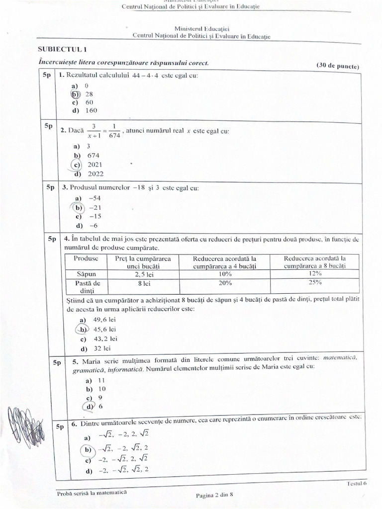 Test 6 | PDF