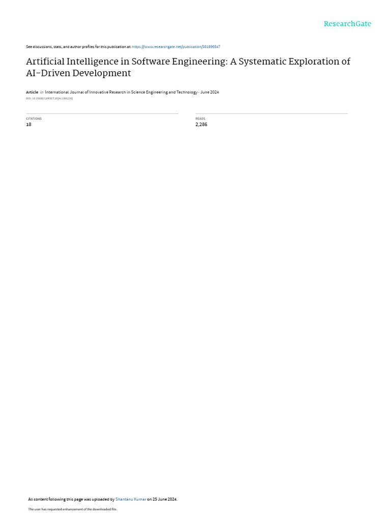 Artificial Intelligence in Software Engineering: A Systematic ...