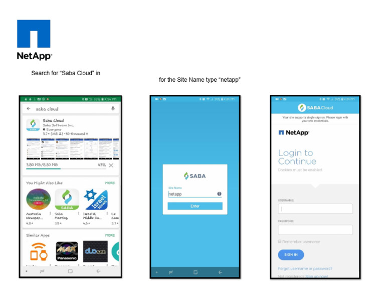 How to Download and Setup the Saba Cloud Mobile App PDF