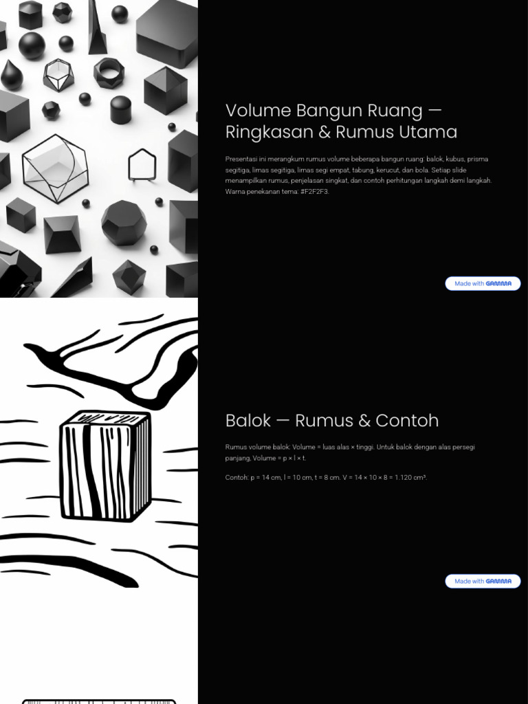 Rumus Volume Bangun Ruang Lengkap | PDF