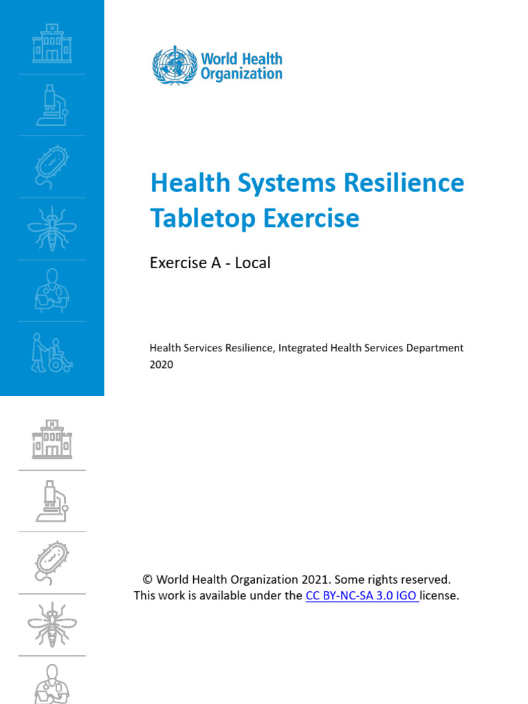 Health Systems Resilience Tabletop Exercise | PDF | Health Professional ...
