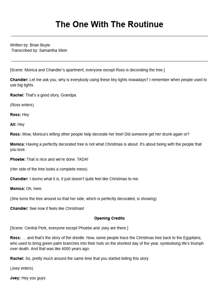 Friends-610 The Routine | PDF
