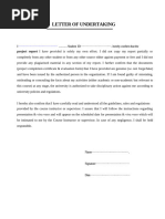 Letter of Undertaking Template | PDF