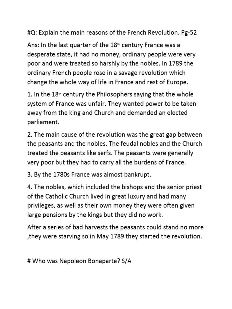 Causes of the French Revolution Explained | PDF