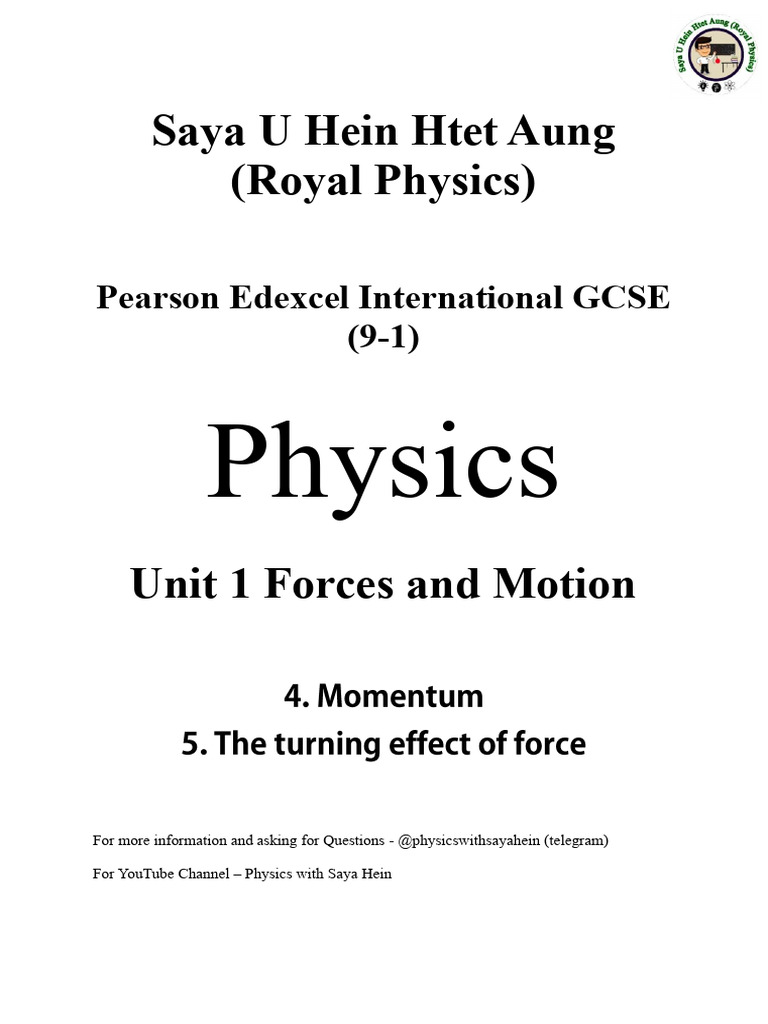 Edexcel IGCSE Physics: Forces & Motion | PDF
