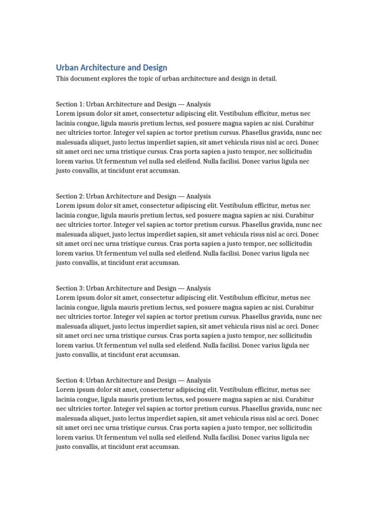 Urban Architecture and Design Detailed | PDF