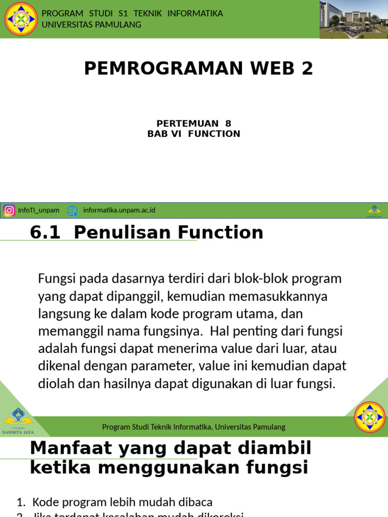 Pemrograman Web 2 Pertemuan 8 | PDF