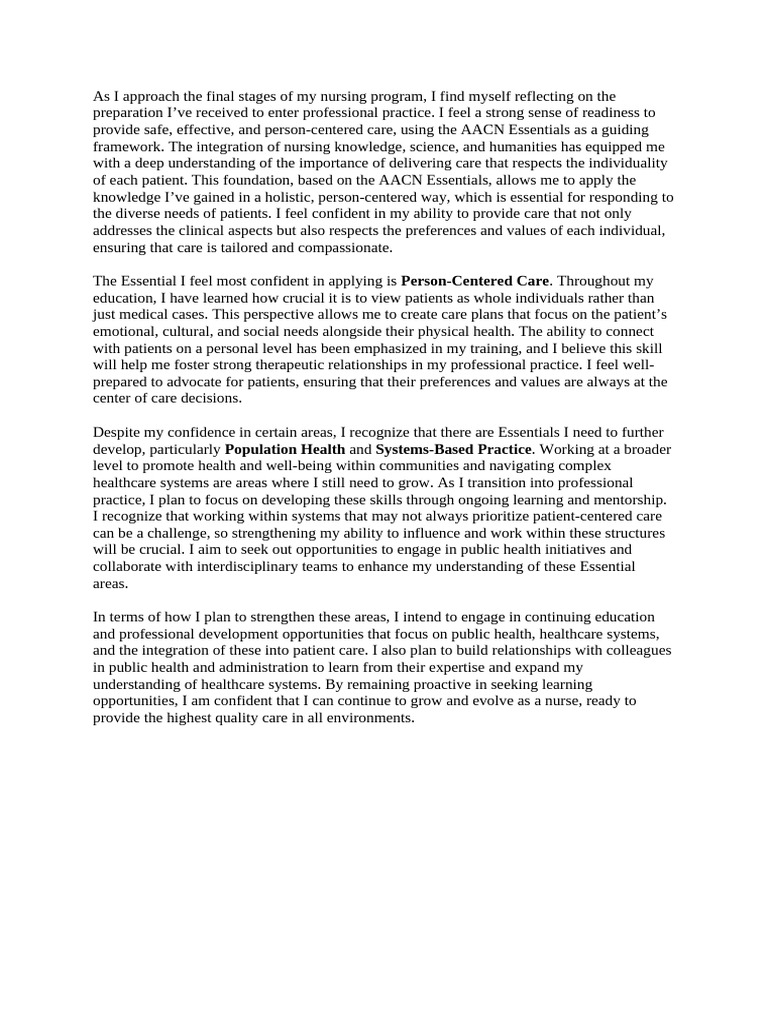 As I Approach The Final Stages of My Nursing Program | PDF | Health ...