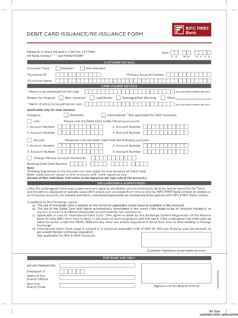Debit Card Issuance V1 | PDF
