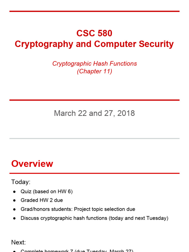Cryptographic Hash Functions Overview | PDF | Cryptography | Function ...