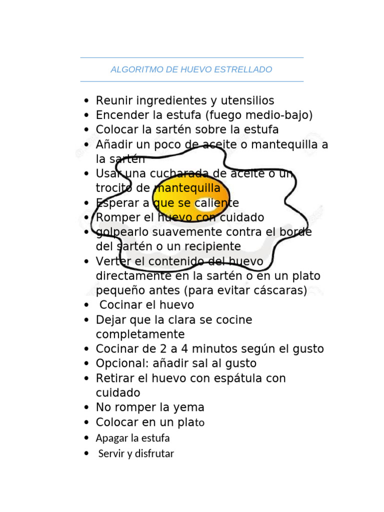 Algoritmos de Cocina y Matemáticas | PDF | Estufa de cocina | Alimentos