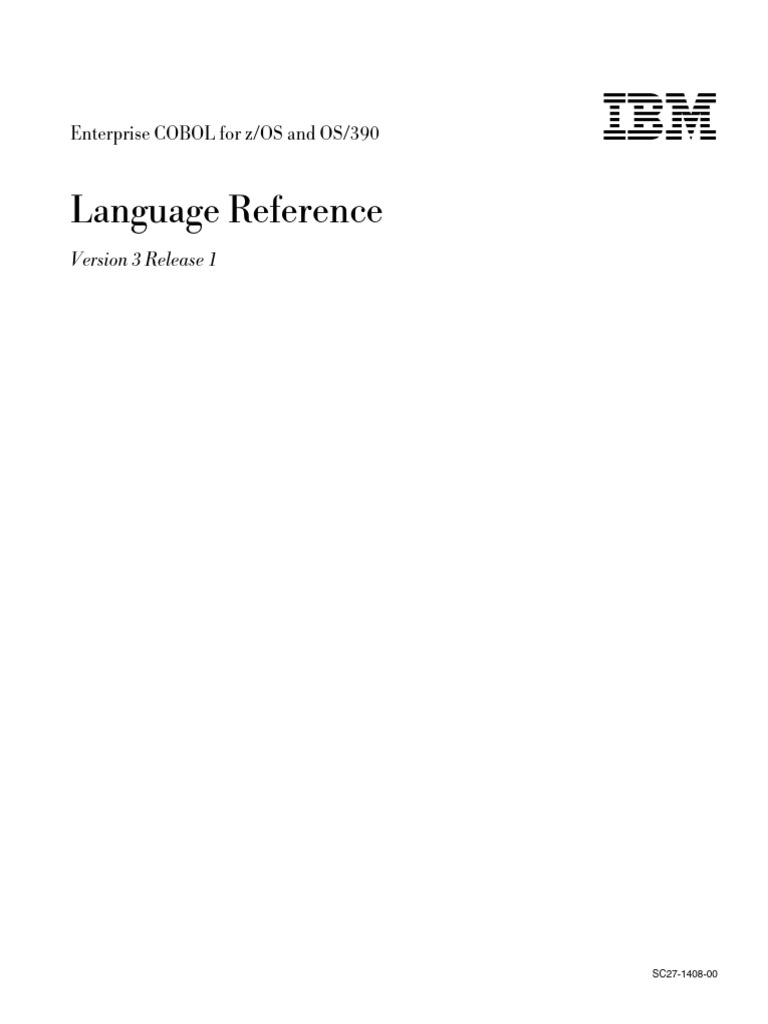 Enterprise COBOL Language Reference Guide | PDF | Computing | Computer ...