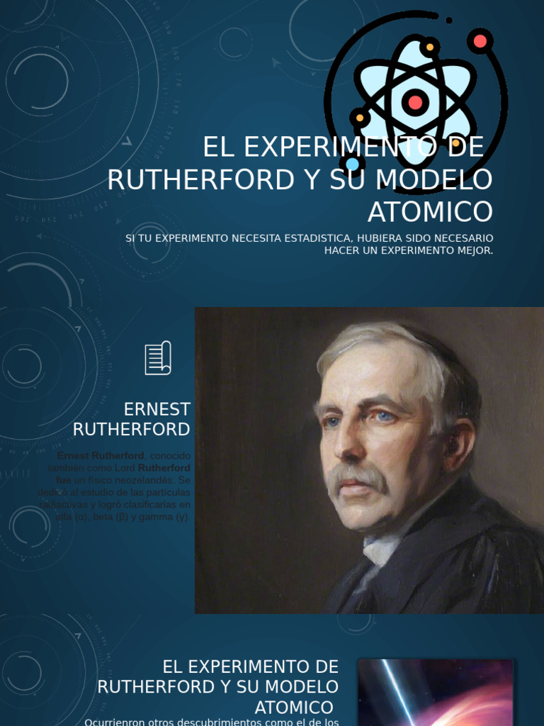 Experimento de Rutherford y su modelo atómico | PDF