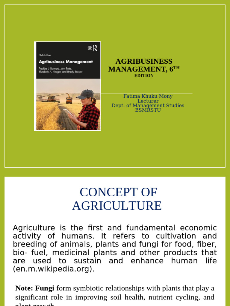 Understanding Agribusiness Management | PDF | Agriculture | Green ...